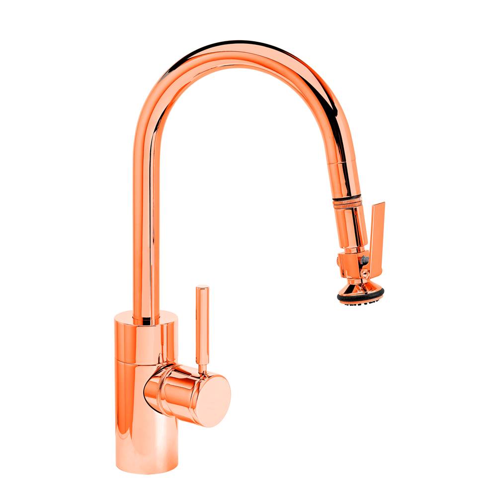 Waterstone - Waterstone Contemporary Prep Size PLP Pulldown Faucet - Lever Sprayer - Polished Copper