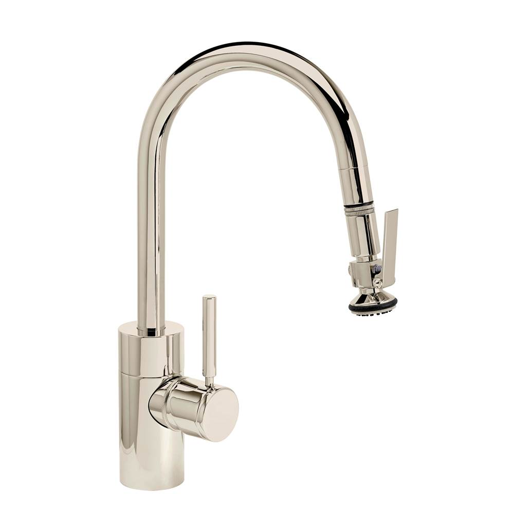 Waterstone - Waterstone Contemporary Prep Size PLP Pulldown Faucet - Lever Sprayer - Polished Nickel