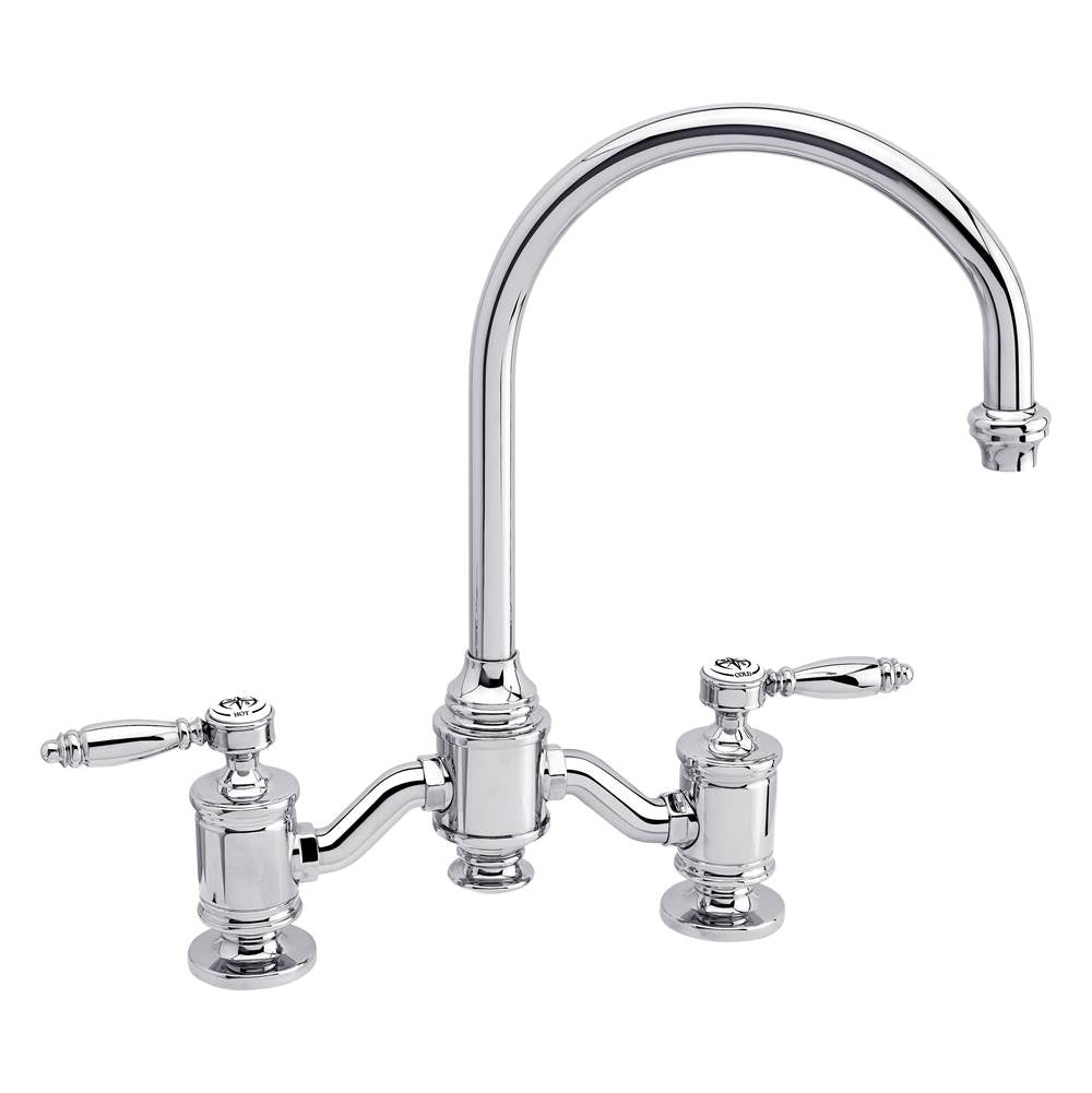 Waterstone - Waterstone Hampton Bridge Faucet - Lever Handles - Unlacquered Polished Brass