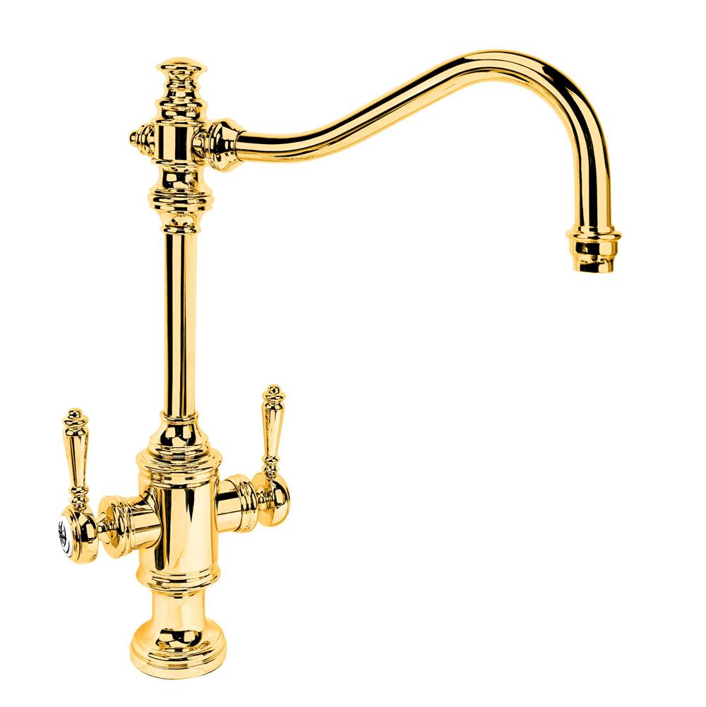 Waterstone - Waterstone Annapolis Two Handle Kitchen Faucet - Unlacquered Polished Brass