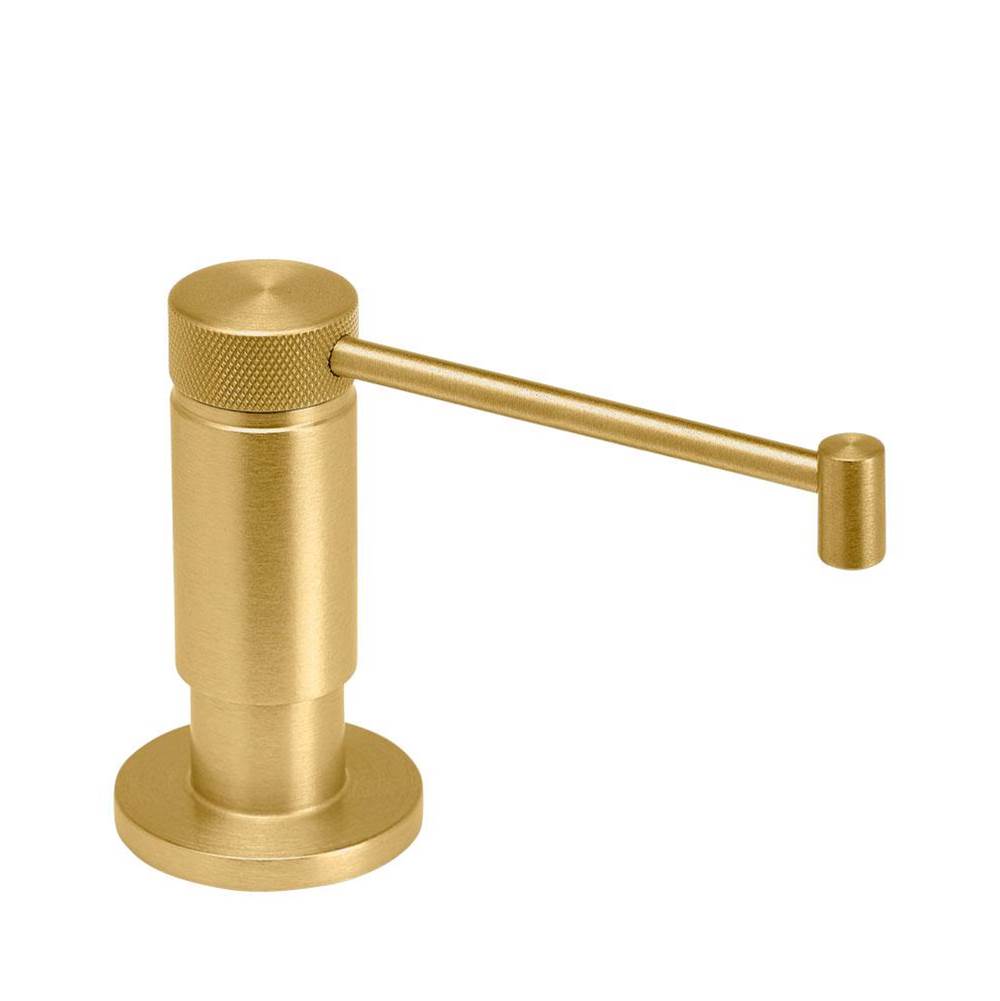 Waterstone - Industrial Soap/lotion Dispenser - Straight Spout - Satin Brass