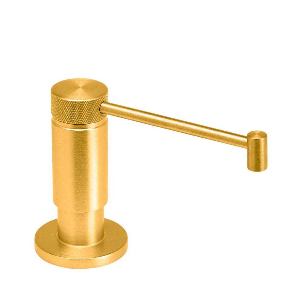 Waterstone - Industrial Soap/lotion Dispenser - Straight Spout - Satin Gold