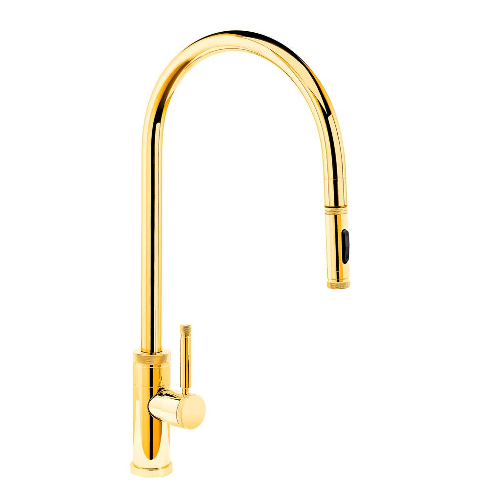 Waterstone - Waterstone Industrial Extended Reach PLP Pulldown Faucet - Toggle Sprayer - Polished Gold