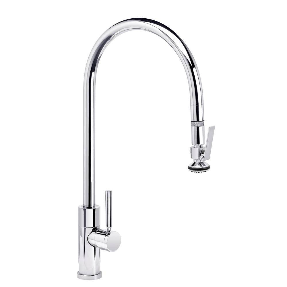 Waterstone - Waterstone Modern Extended Reach PLP Pulldown Faucet - Lever Sprayer - Chrome