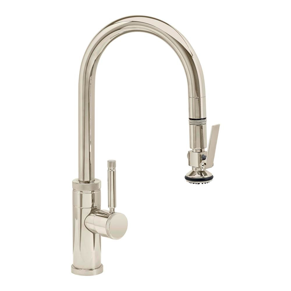 Waterstone - Waterstone Industrial Prep Size PLP Pulldown Faucet - Lever Sprayer - Polished Nickel