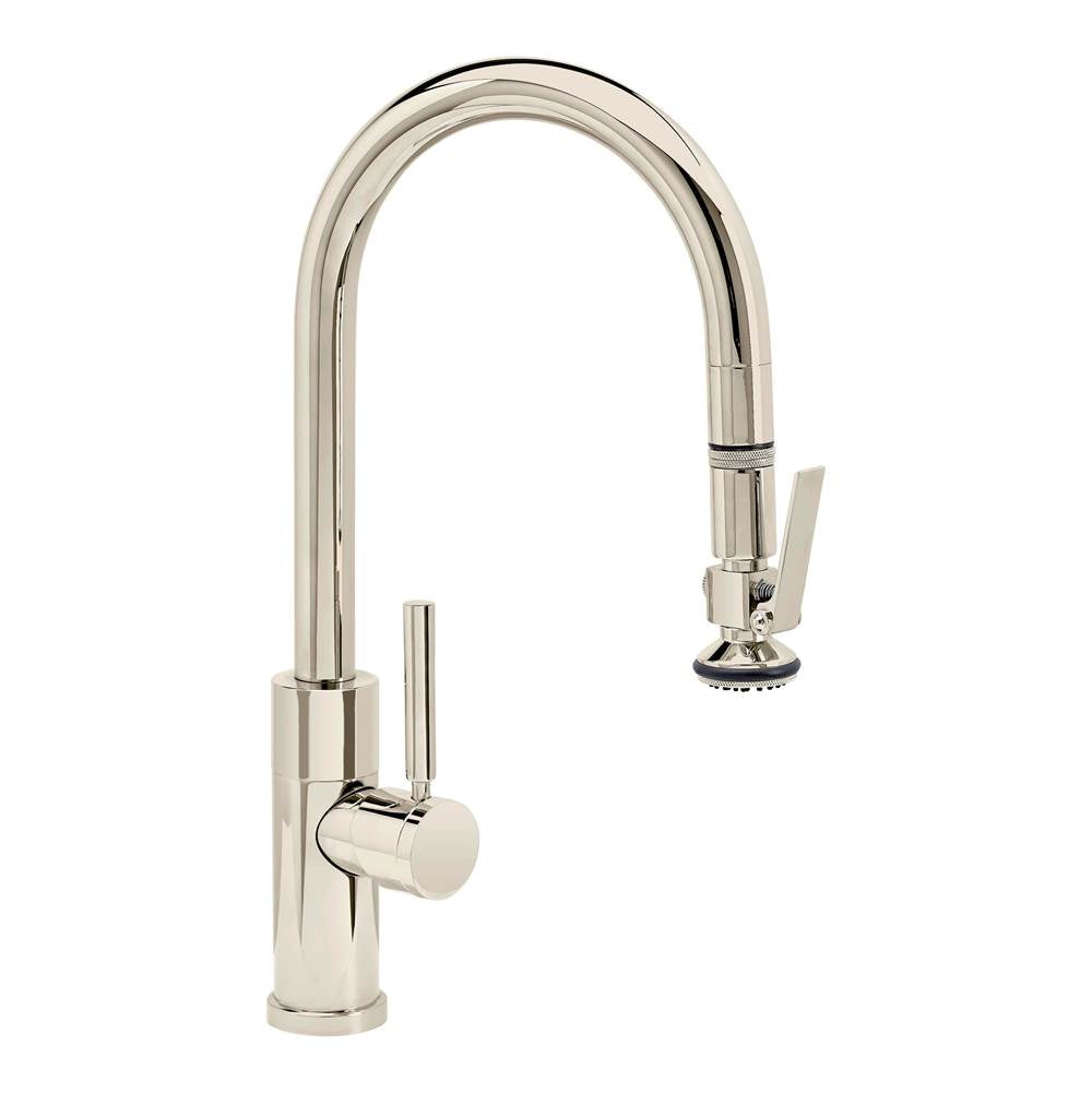 Waterstone - Waterstone Modern Prep Size PLP Pulldown Faucet - Lever Sprayer - Polished Nickel