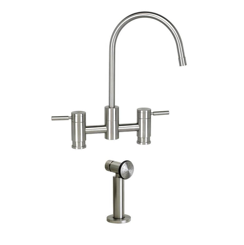 Waterstone - Waterstone Parche Bridge Faucet w/ Side Spray - Graphite