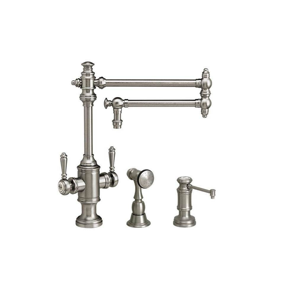 Waterstone - Waterstone Towson Two Handle Kitchen Faucet - 18'' Spout - 2pc. Suite - Graphite