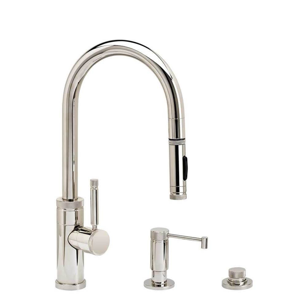 Waterstone - Waterstone Industrial Prep Size PLP Pulldown Faucet - Toggle Sprayer - 3pc. Suite - Graphite