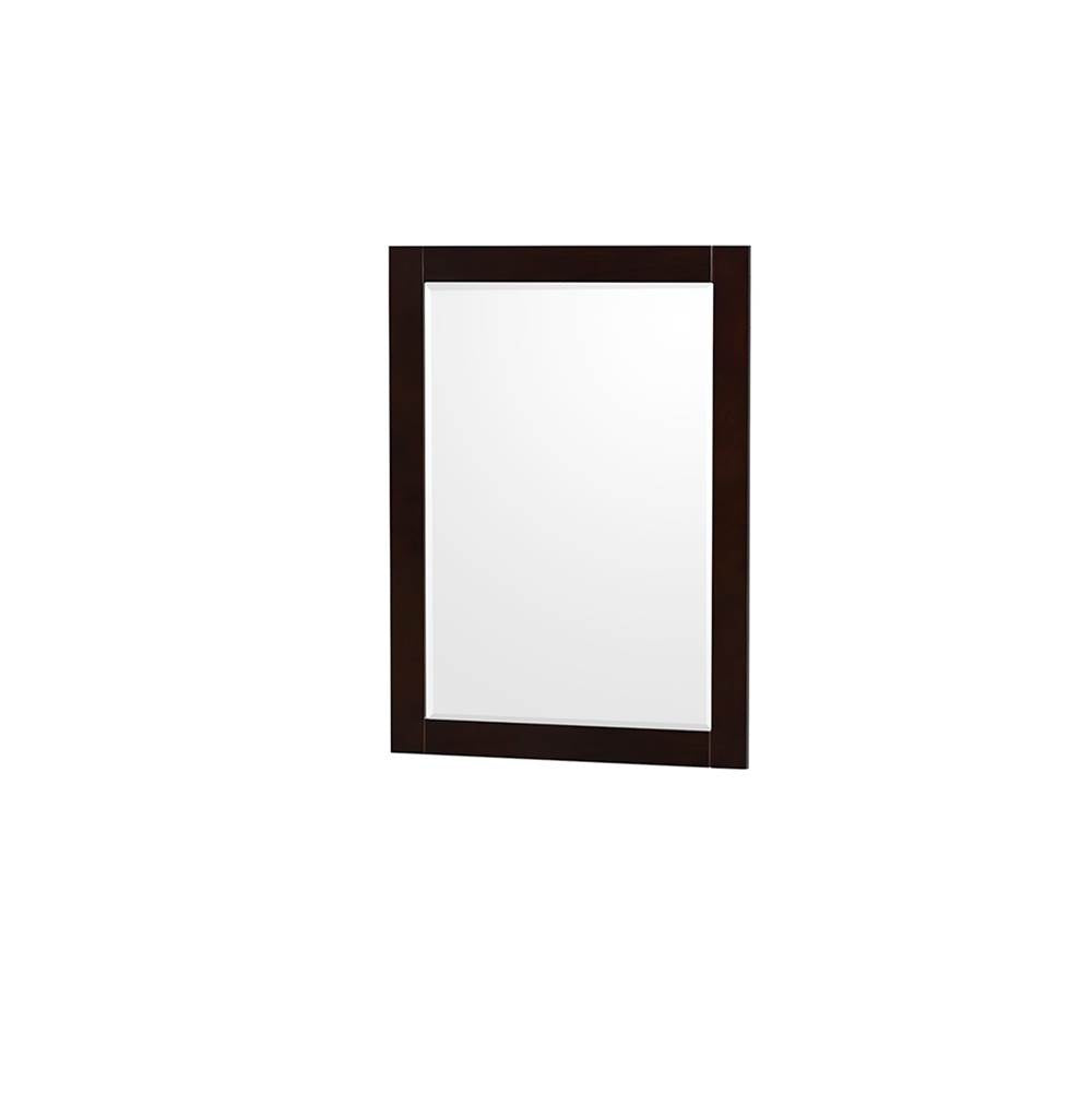 Sheffield 36 Inch Single Bathroom Vanity in Espresso, Carrara Cultured Marble Countertop, Undermount Square Sink, 24 Inch Mirror