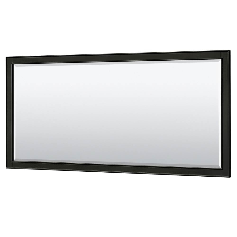 Deborah 72 Inch Double Bathroom Vanity in Dark Espresso, No Countertop, No Sinks, and 70 Inch Mirror