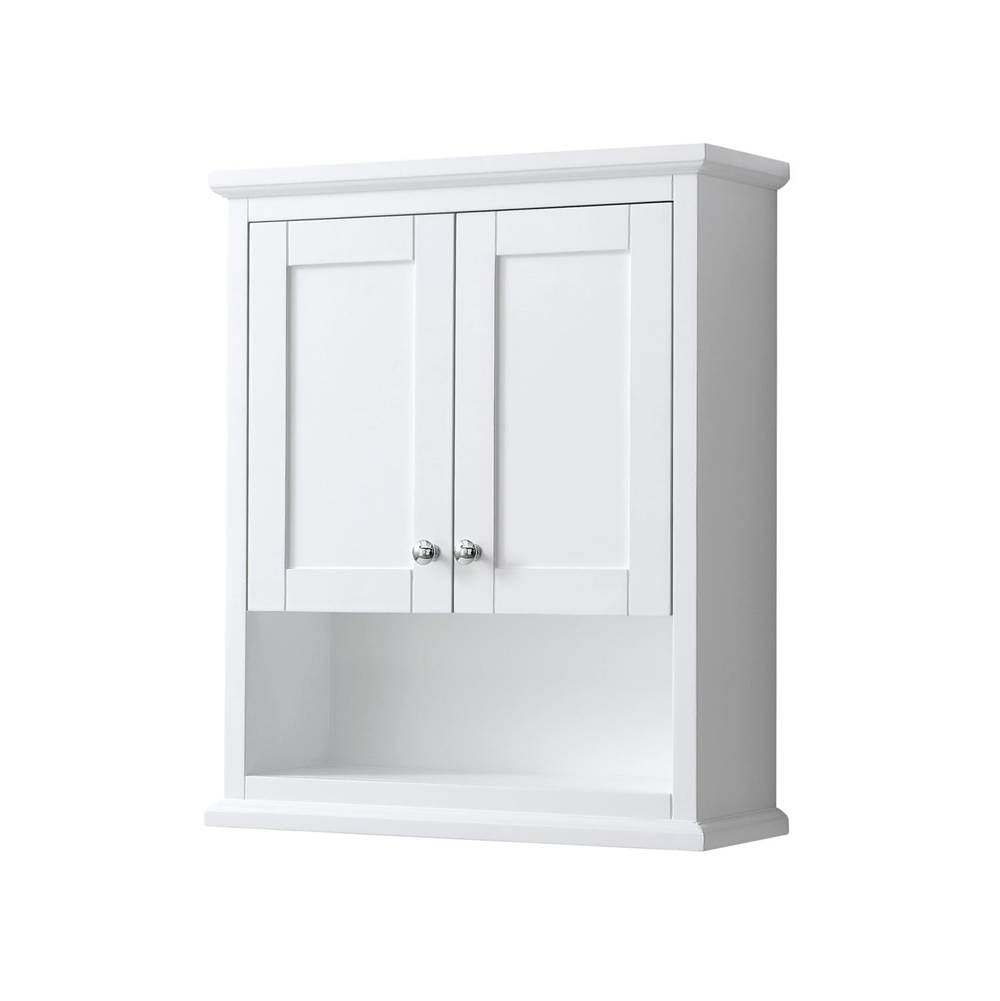 Wyndham Collection - Avery Wall-Mounted Bathroom Storage Cabinet in White - White