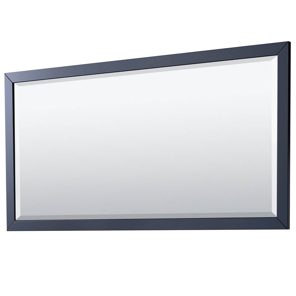 Daria 80 Inch Double Bathroom Vanity in Dark Blue, White Cultured Marble Countertop, Undermount Square Sinks, 70 Inch Mirror