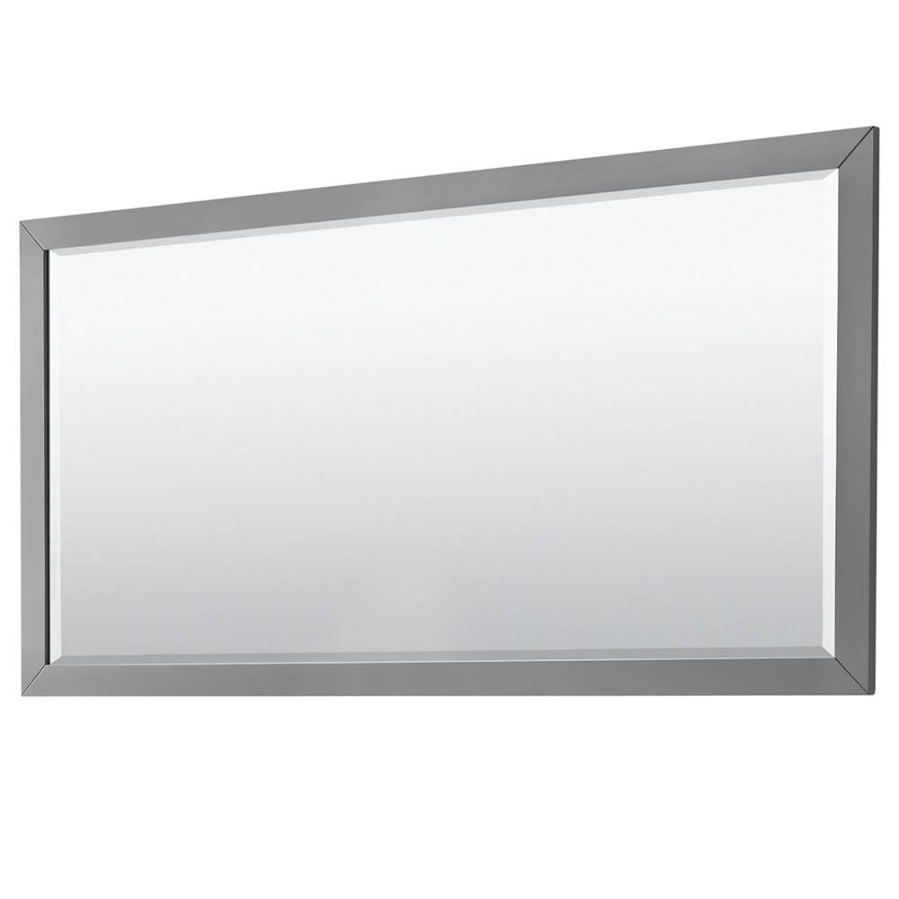 Daria 72 Inch Double Bathroom Vanity in Dark Gray, White Cultured Marble Countertop, Undermount Square Sinks, 70 Inch Mirror
