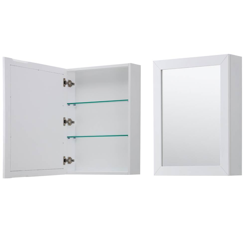 Daria 48 Inch Single Bathroom Vanity in White, Carrara Cultured Marble Countertop, Undermount Square Sink, Medicine Cabinet, Brushed Gold Trim