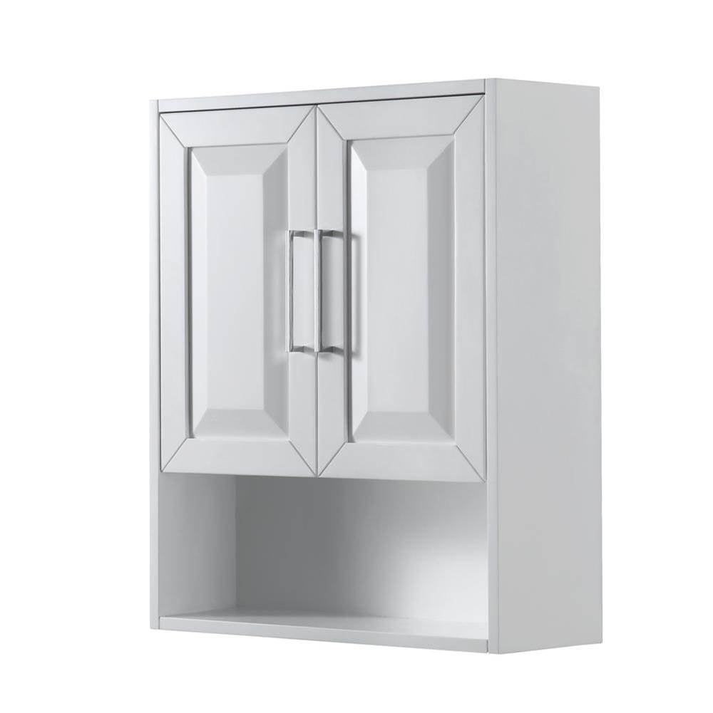Wyndham Collection - Daria Wall-Mounted Storage Cabinet in White - White