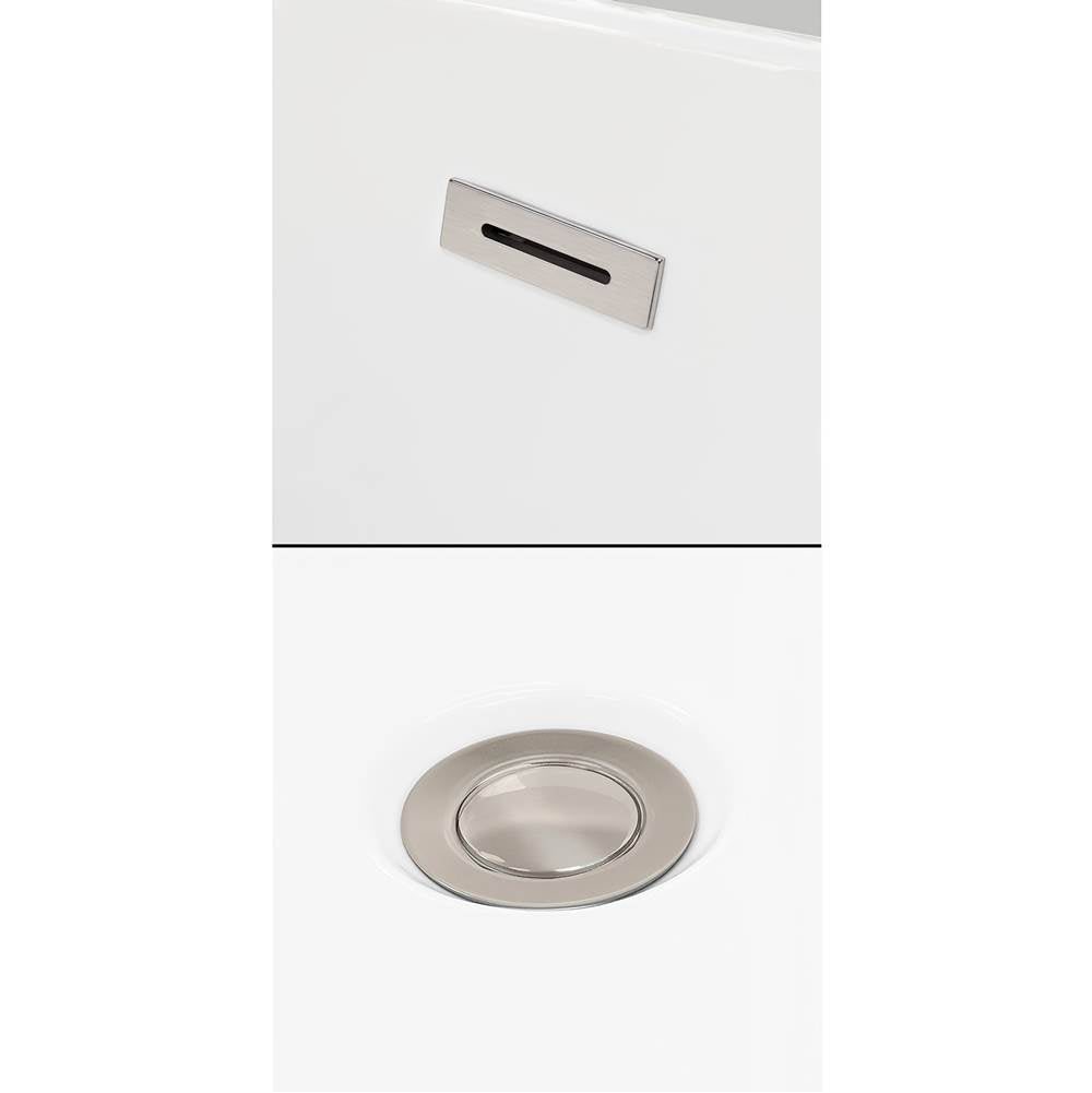 Soho 60 Inch Freestanding Bathtub in White with Polished Chrome Drain and Overflow Trim