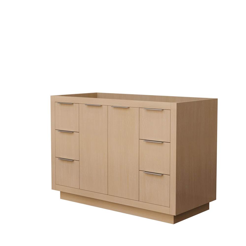 Wyndham Collection - Maroni 48 Inch Single Bathroom Vanity in Light Straw, No Countertop, No Sink