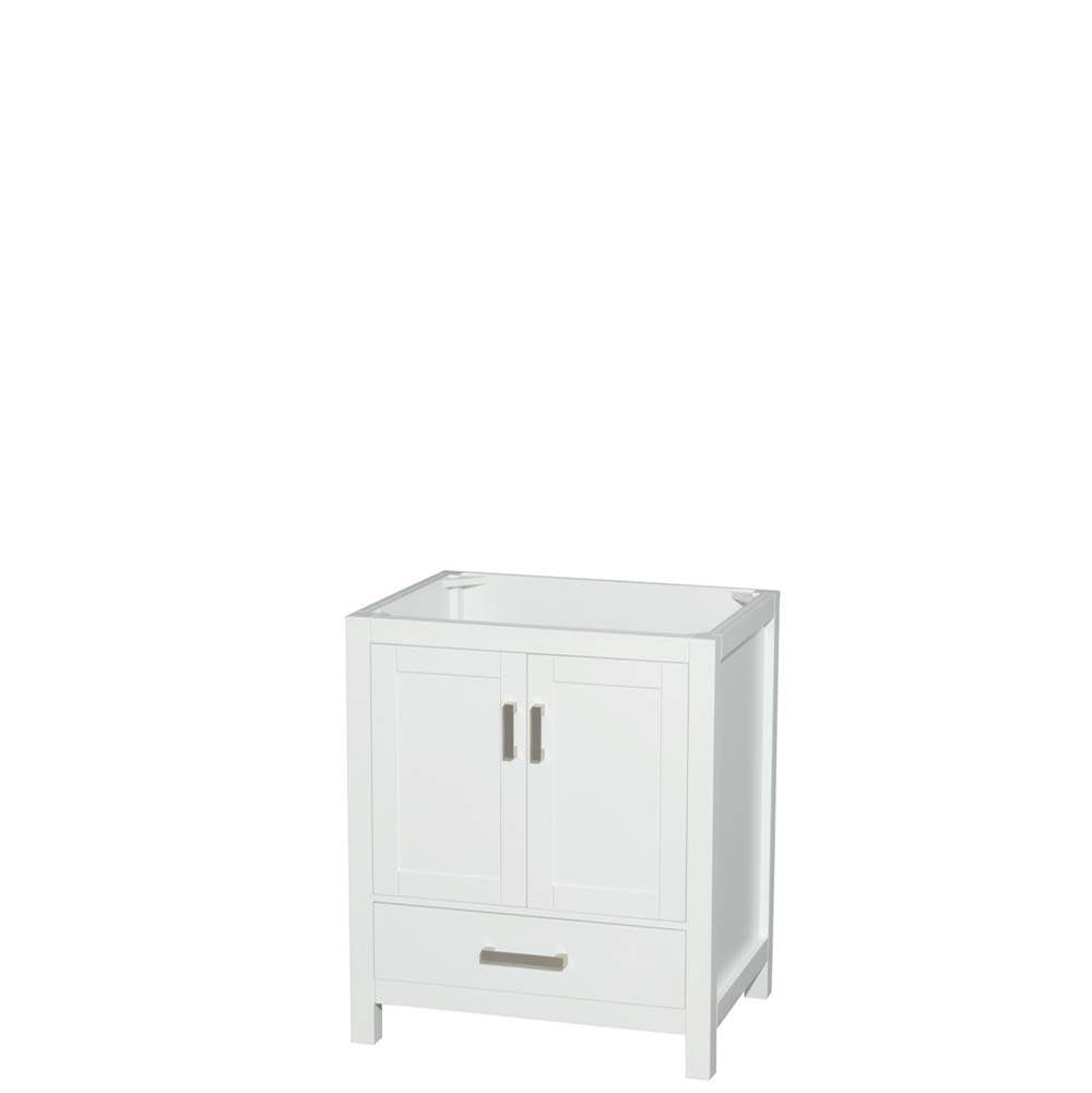 Wyndham Collection - Sheffield 30 Inch Single Bathroom Vanity in White, No Countertop, No Sink, and No Mirror - White