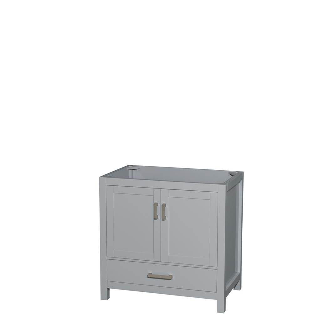 Wyndham Collection - Sheffield 36 Inch Single Bathroom Vanity in Gray, No Countertop, No Sink, and No Mirror - Gray