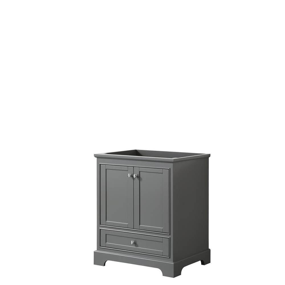 Wyndham Collection - Deborah 30 Inch Single Bathroom Vanity in Dark Gray, No Countertop, No Sink, and No Mirror - Dark Gray