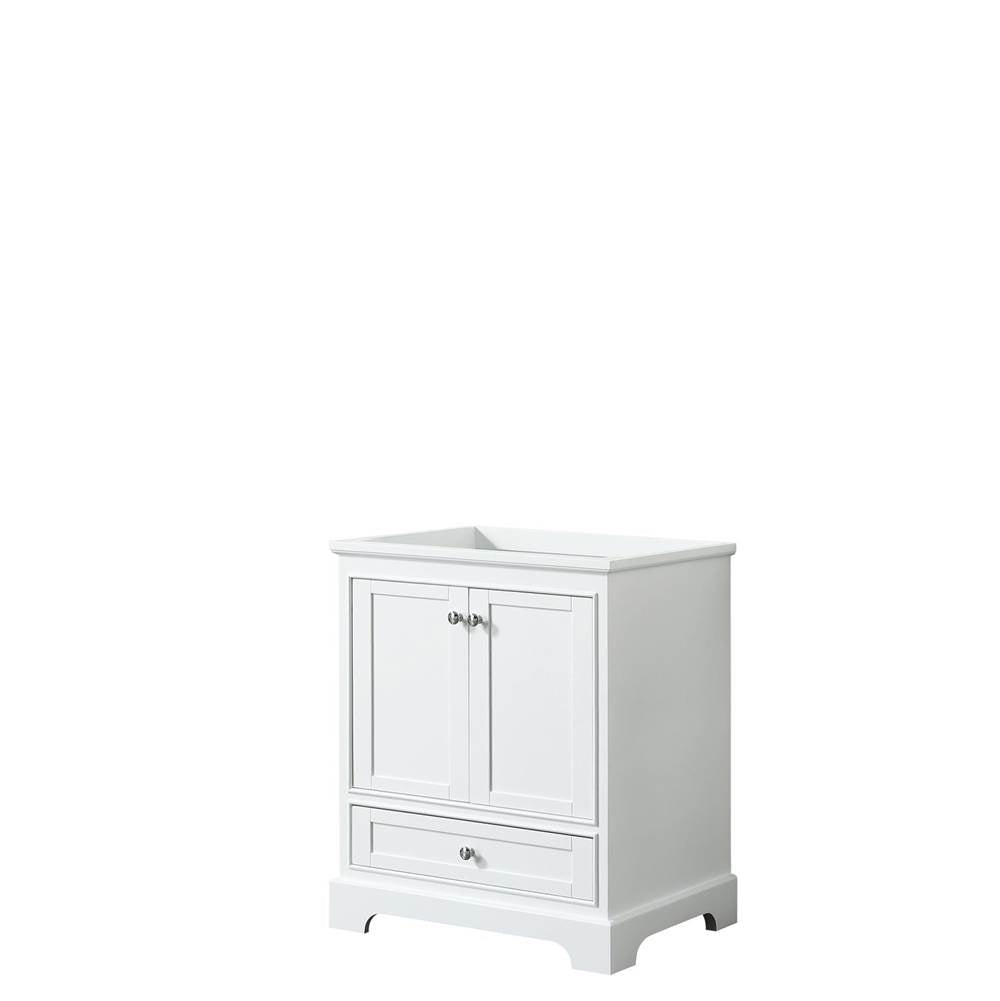 Wyndham Collection - Deborah 30 Inch Single Bathroom Vanity in White, No Countertop, No Sink, and No Mirror - White
