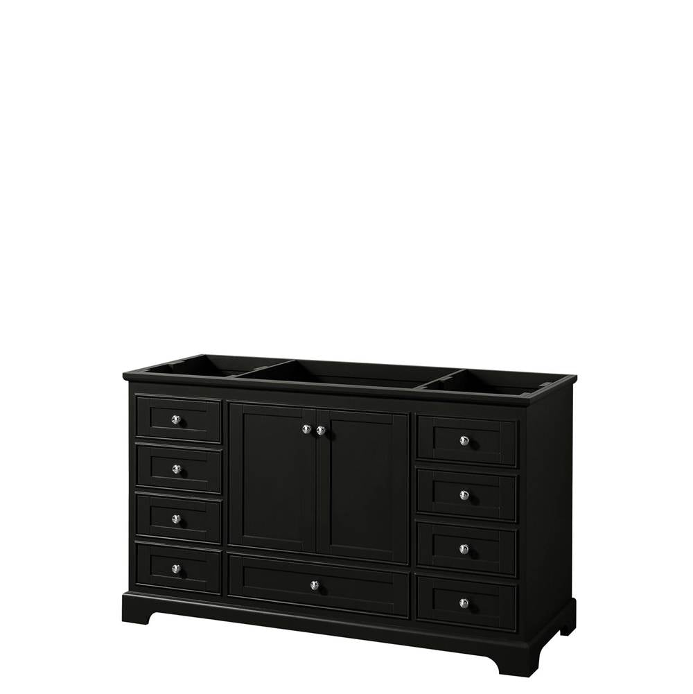 Wyndham Collection - Deborah 60 Inch Single Bathroom Vanity in Dark Espresso, No Countertop, No Sink, and No Mirror - Dark Espresso