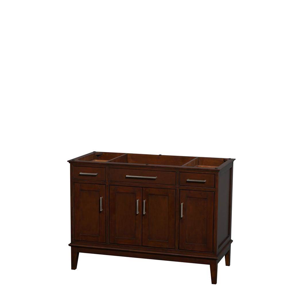 Wyndham Collection - Hatton 48 Inch Single Bathroom Vanity in Dark Chestnut, No Countertop, No Sink, and No Mirror - Dark Chestnut