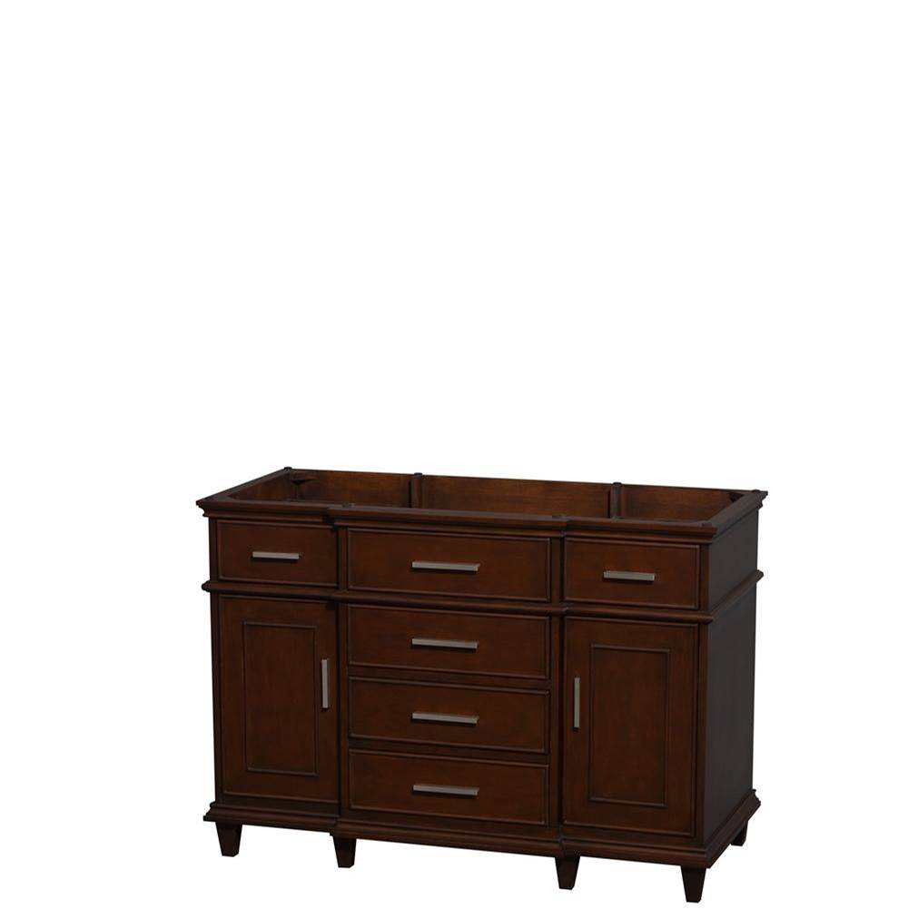 Wyndham Collection - Berkeley 48 Inch Single Bathroom Vanity in Dark Chestnut with No Countertop, No Sink, No Mirror - Dark Chestnut