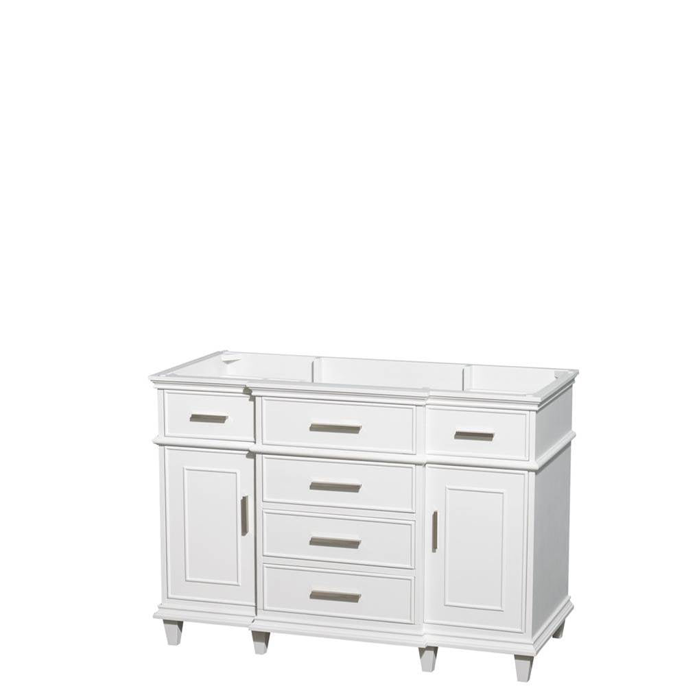 Wyndham Collection - Berkeley 48 Inch Single Bathroom Vanity in White with No Countertop, No Sink, No Mirror - White