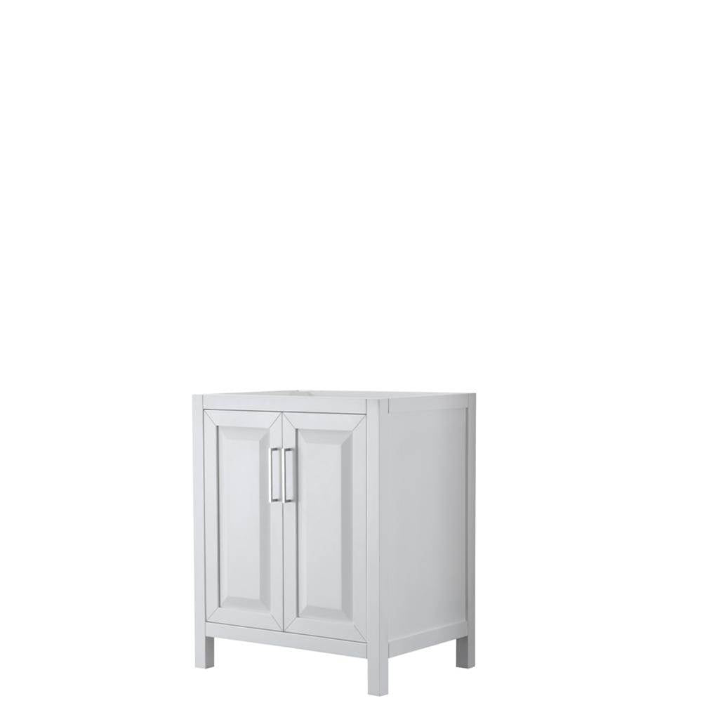 Wyndham Collection - Daria 30 Inch Single Bathroom Vanity in White, No Countertop, No Sink, and No Mirror - White