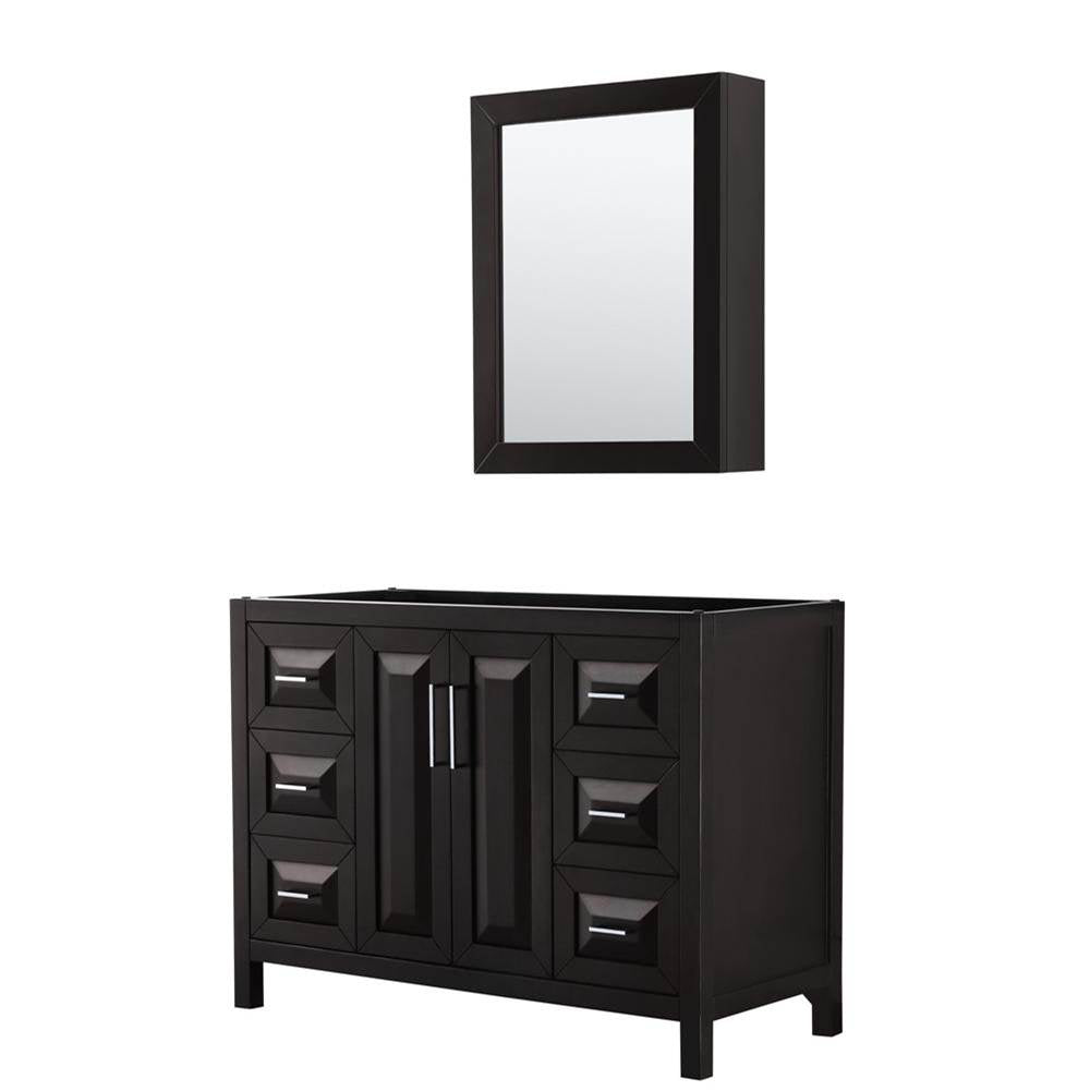 Wyndham Collection - Daria 48 Inch Single Bathroom Vanity in Dark Espresso, No Countertop, No Sink, and Medicine Cabinet - Dark Espresso