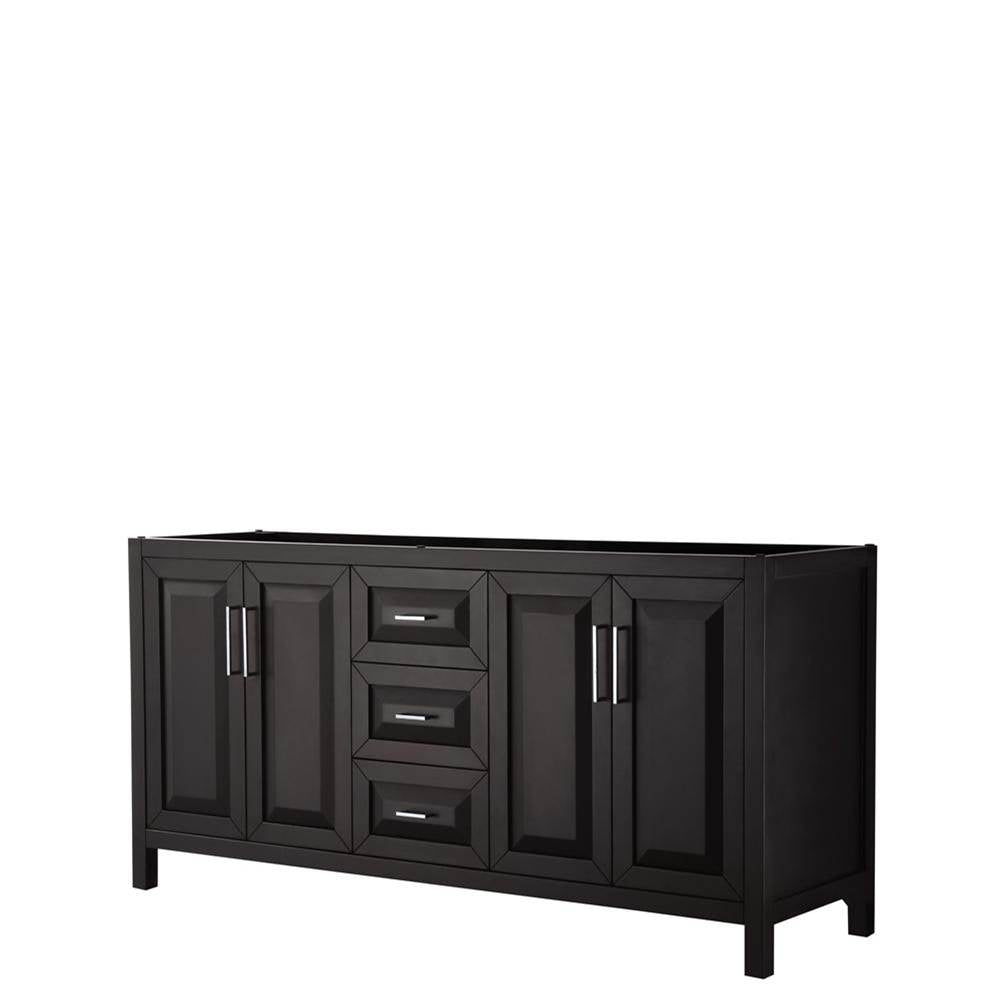 Wyndham Collection - Daria 72 Inch Double Bathroom Vanity in Dark Espresso, No Countertop, No Sink, and No Mirror - Dark Espresso