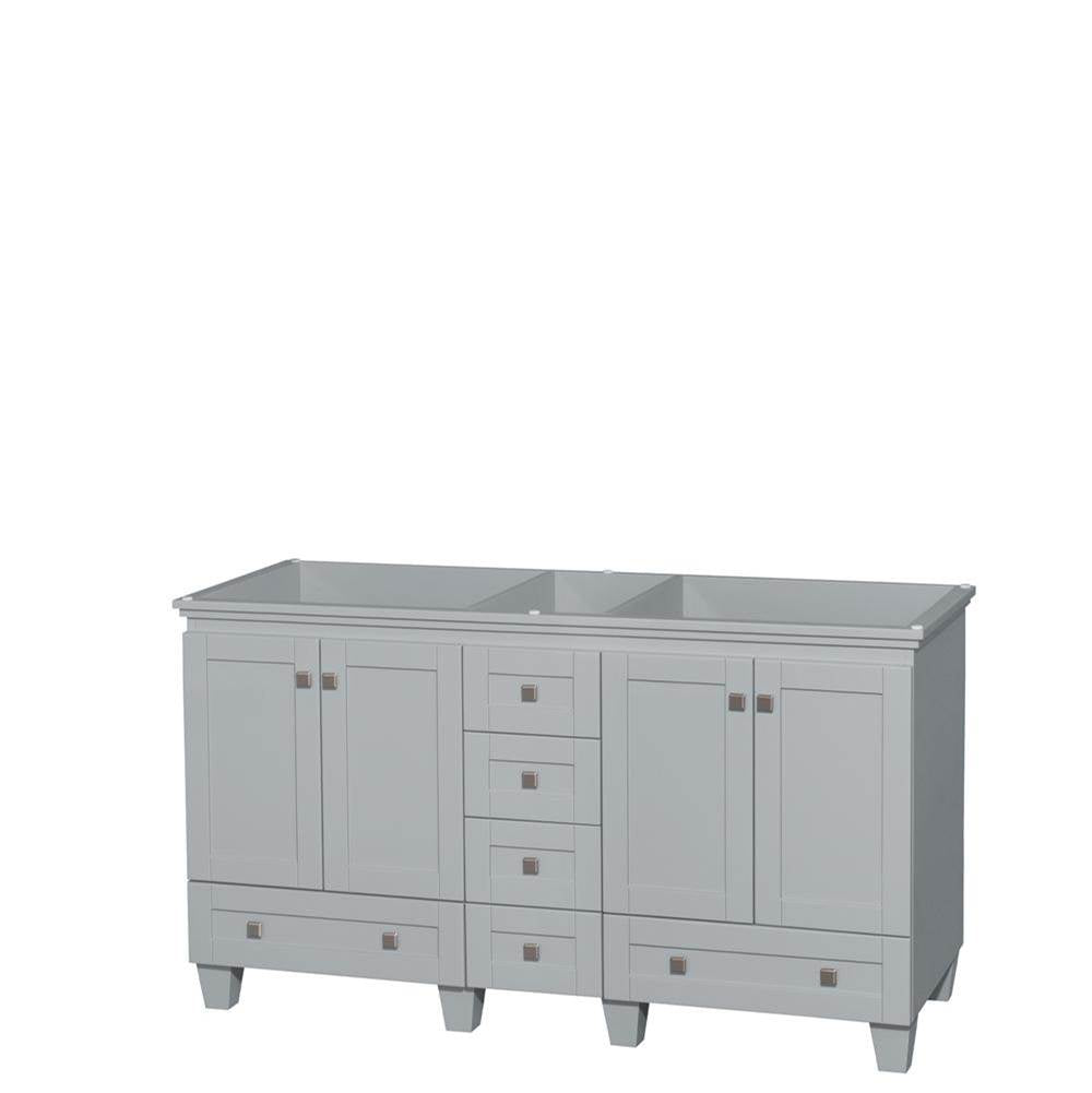 Wyndham Collection - Acclaim 60 Inch Double Bathroom Vanity in Oyster Gray, No Countertop, No Sinks, and No Mirrors - Oyster Gray