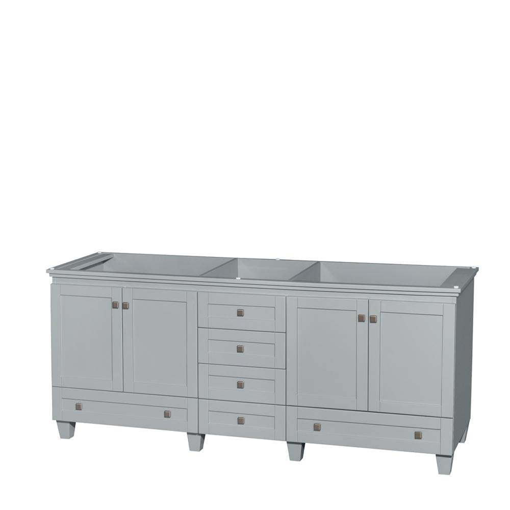 Wyndham Collection - Acclaim 80 Inch Double Bathroom Vanity in Oyster Gray, No Countertop, No Sinks, and No Mirrors - Oyster Gray