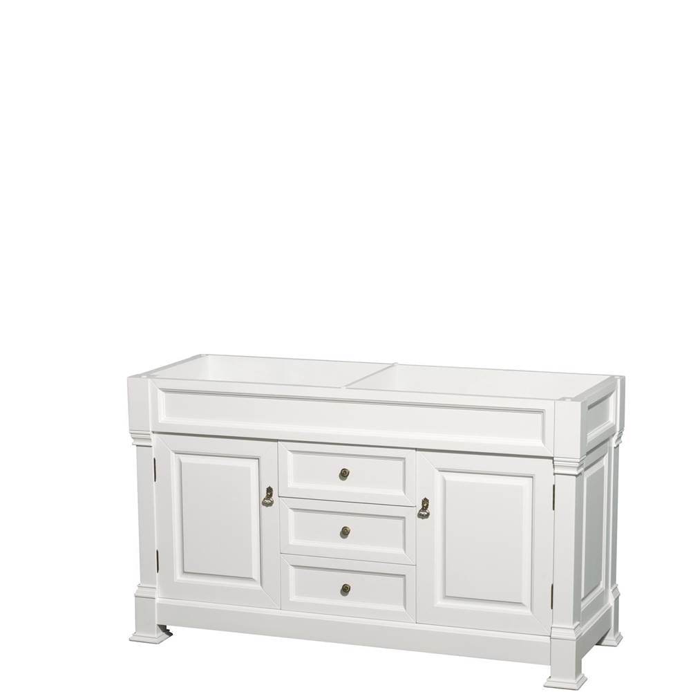 Wyndham Collection - Andover 60 Inch Double Bathroom Vanity in White, No Countertop, No Sink, and No Mirror - White