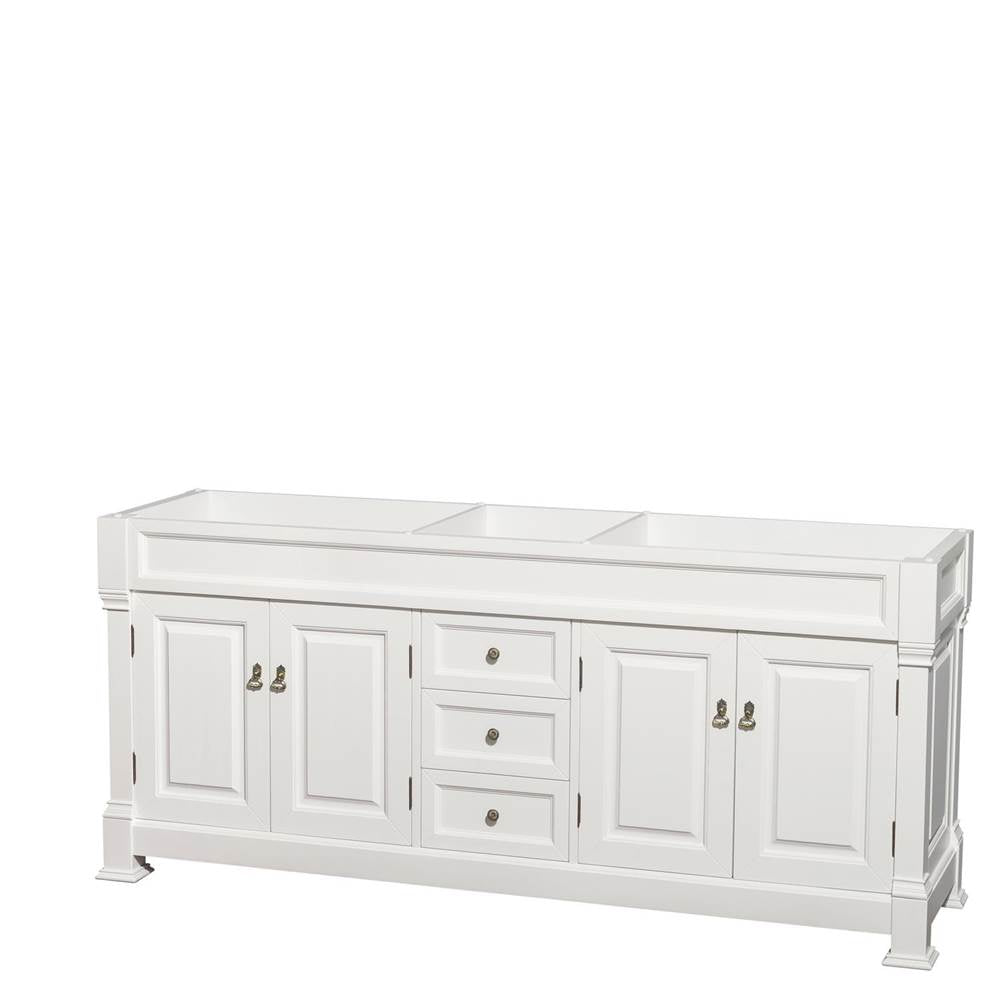 Wyndham Collection - Andover 80 Inch Double Bathroom Vanity in White, No Countertop, No Sink, and No Mirror - White