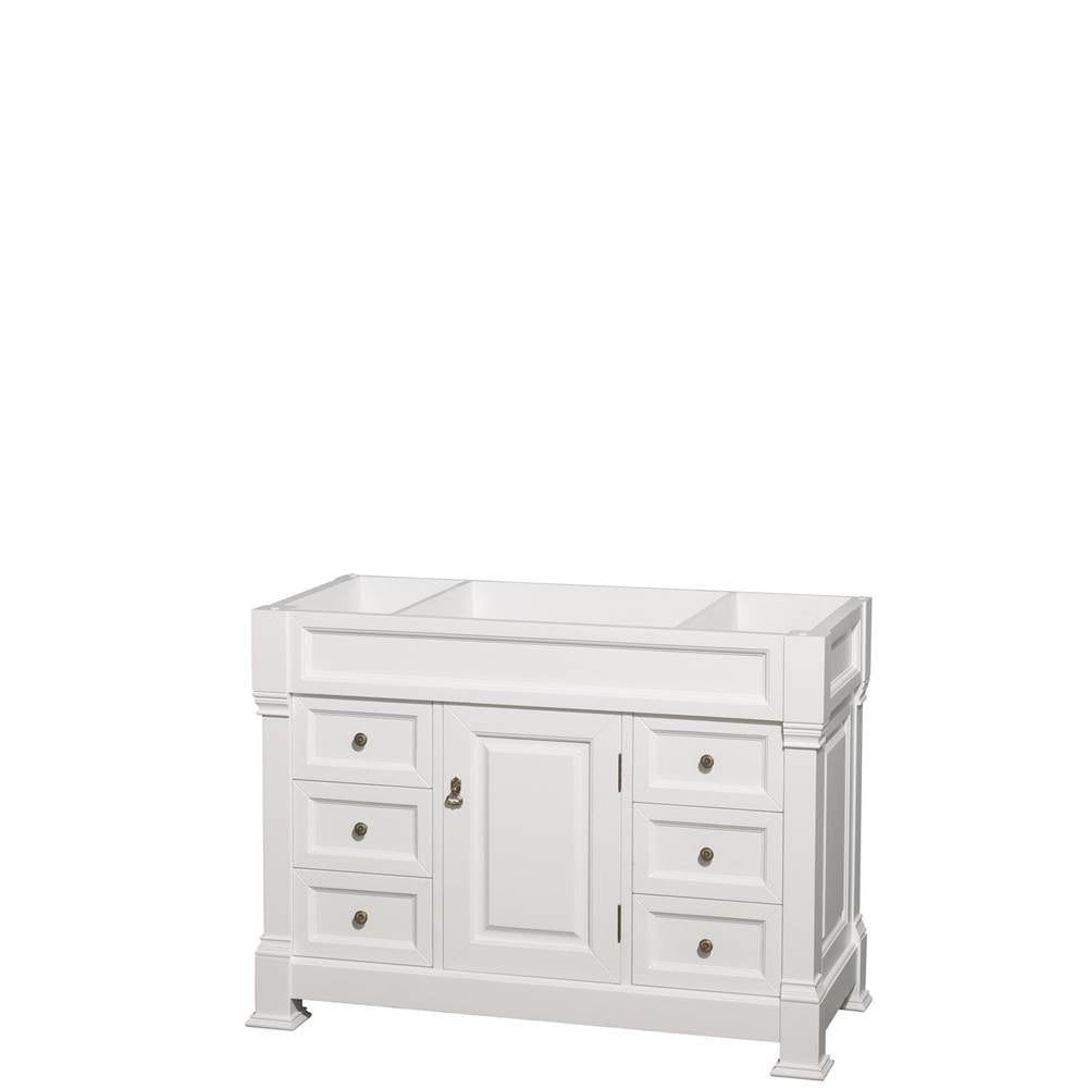 Wyndham Collection - Andover 48 Inch Single Bathroom Vanity in White, No Countertop, No Sink, and No Mirror - White