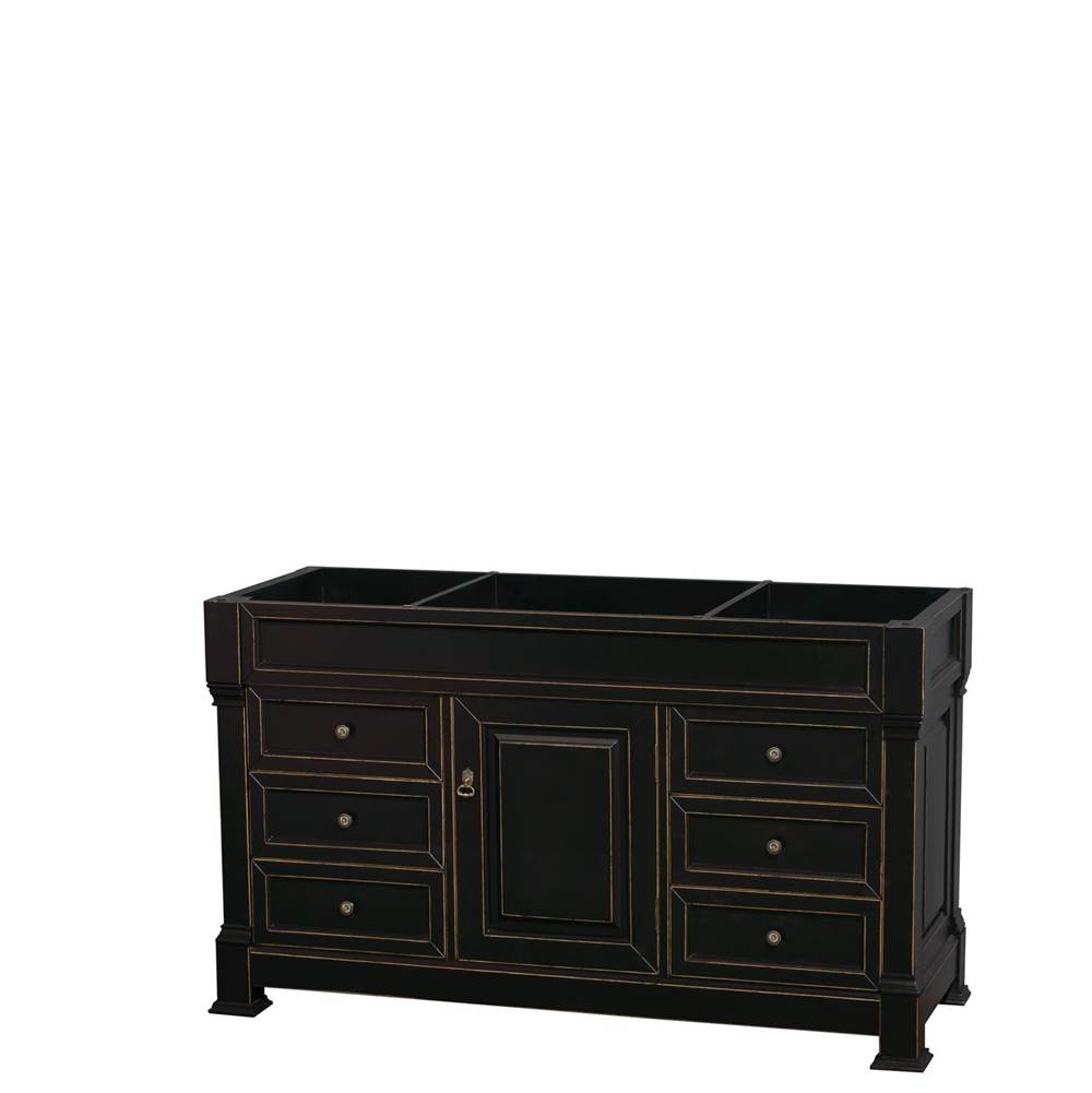 Wyndham Collection - Andover 60 Inch Single Bathroom Vanity in Black, No Countertop, No Sink, and No Mirror - Black
