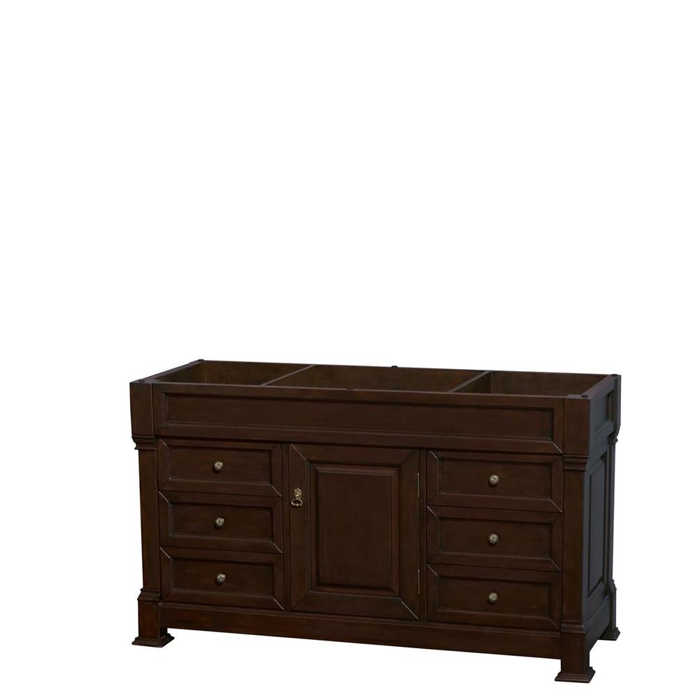 Wyndham Collection - Andover 60 Inch Single Bathroom Vanity in Dark Cherry, No Countertop, No Sink, and No Mirror - Dark Cherry