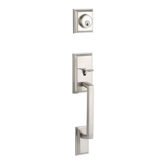 Yale Expressions - Yale Ellington Single Cylinder Exterior Entry Set, Kwikset Keyway, Satin Nickel - Satin Nickel