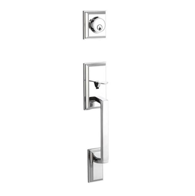Yale Expressions - Yale Ellington Single Cylinder Exterior Entry Set, Kwikset Keyway, Polished Chrome - Polished Chrome