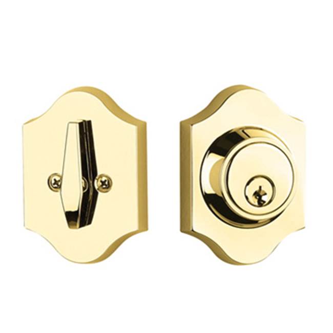 Yale Expressions - Yale Everly Single Cylinder Deadbolt, Kwikset Keyway, Polished Brass - Polished Brass
