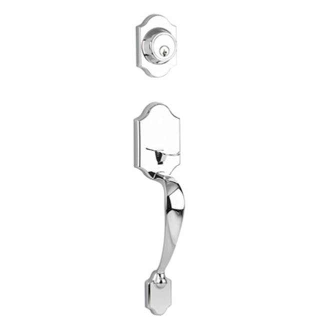 Yale Expressions - Yale Everly Single Cylinder Exterior Entry Set, Weiser Keyway, Polished Chrome - Polished Chrome
