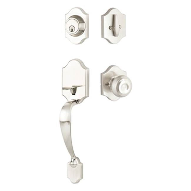 Yale Expressions - Yale Everly Single Cylinder Entry Set, Lewiston Knob, Satin Nickel - Satin Nickel