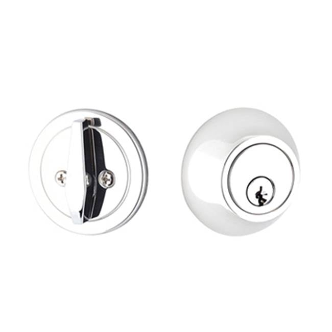 Yale Expressions - Yale Maguire Single Cylinder Deadbolt, Kwikset Keyway, Polished Chrome - Polished Chrome