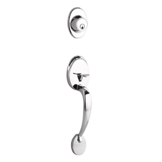 Yale Expressions - Yale Maguire Single Cylinder Exterior Entry Set, Weiser Keyway, Polished Chrome - Polished Chrome