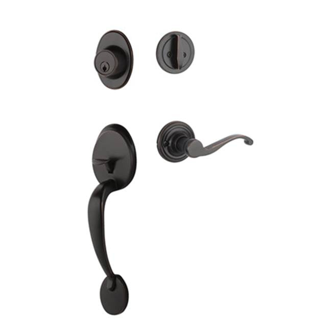 Yale Expressions - Yale Maguire Single Cylinder Entry Set, Farmington Lever Right Handed, Weiser Keyway, Oil Rubbed Bronze - Oil Rubbed Bronze