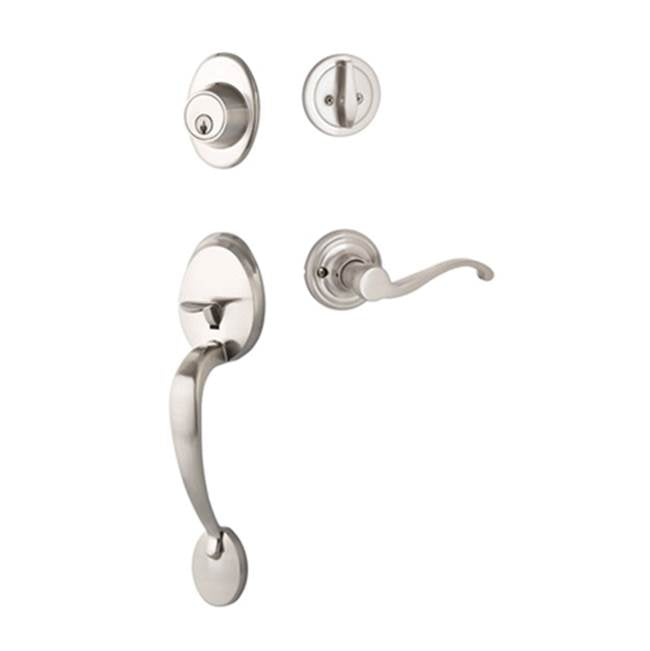 Yale Expressions - Yale Maguire Single Cylinder Entry Set, Farmington Lever Right Handed, Weiser Keyway, Satin Nickel - Satin Nickel