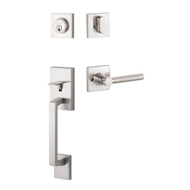 Yale Expressions - Yale Marcel Single Cylinder Entry Set with Holden Lever, Weiser Keyway, Satin Nickel - Satin Nickel